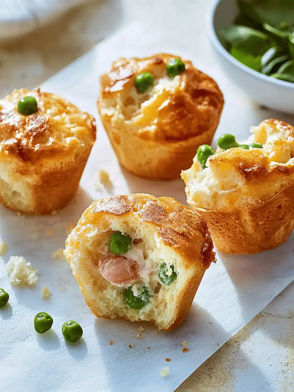 Schnelle herzhafte Muffins