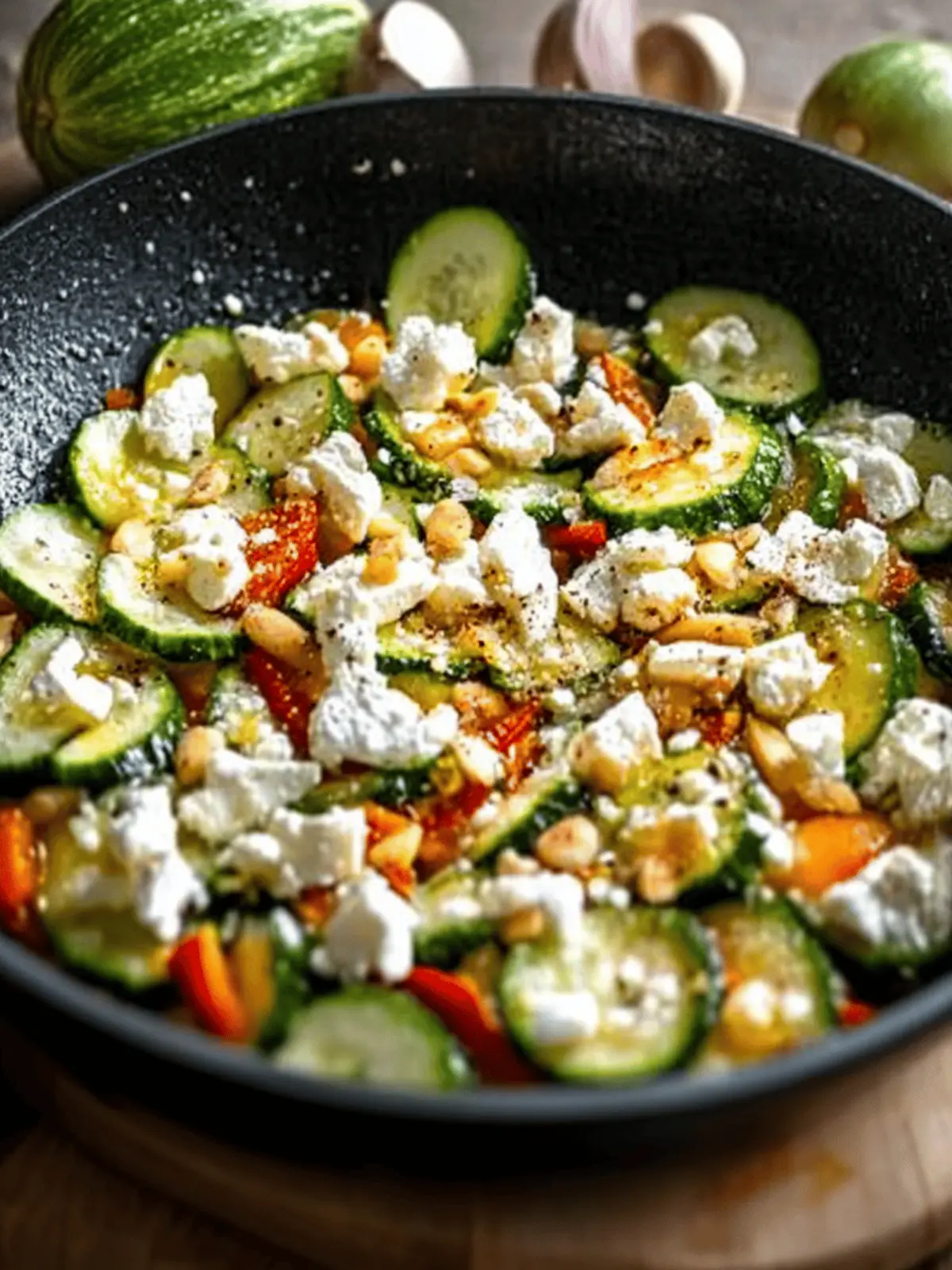 Gemüsepfanne mit Feta
