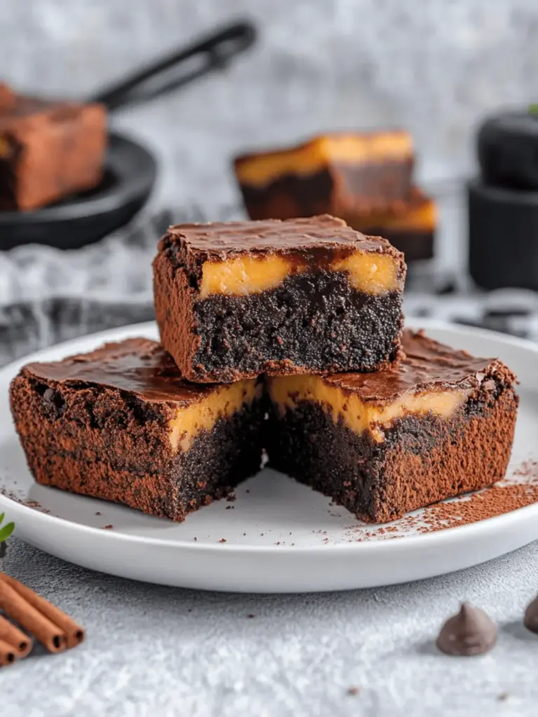 Kürbis Käsekuchen Brownies