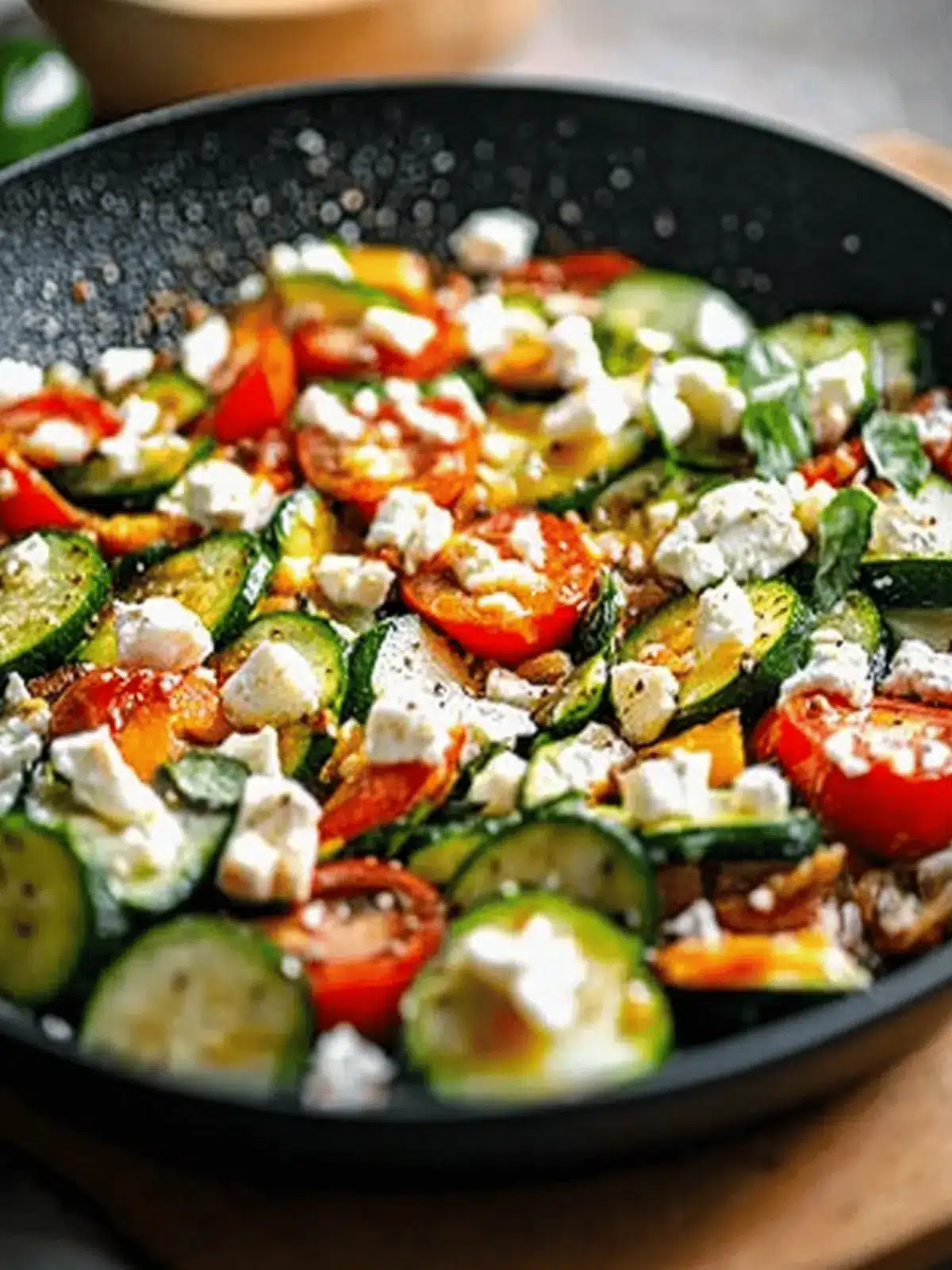 Gemüsepfanne mit Feta