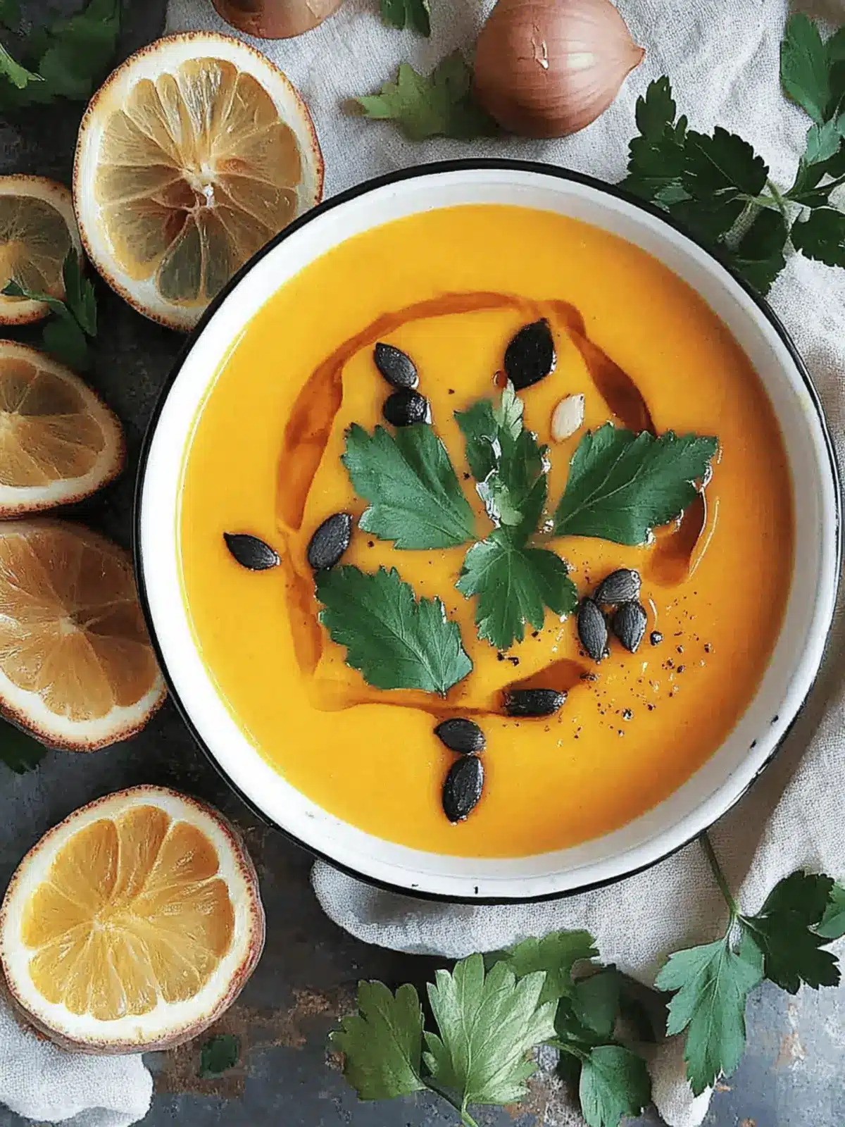 Simple Creamy Pumpkin Soup with Coconut Milk