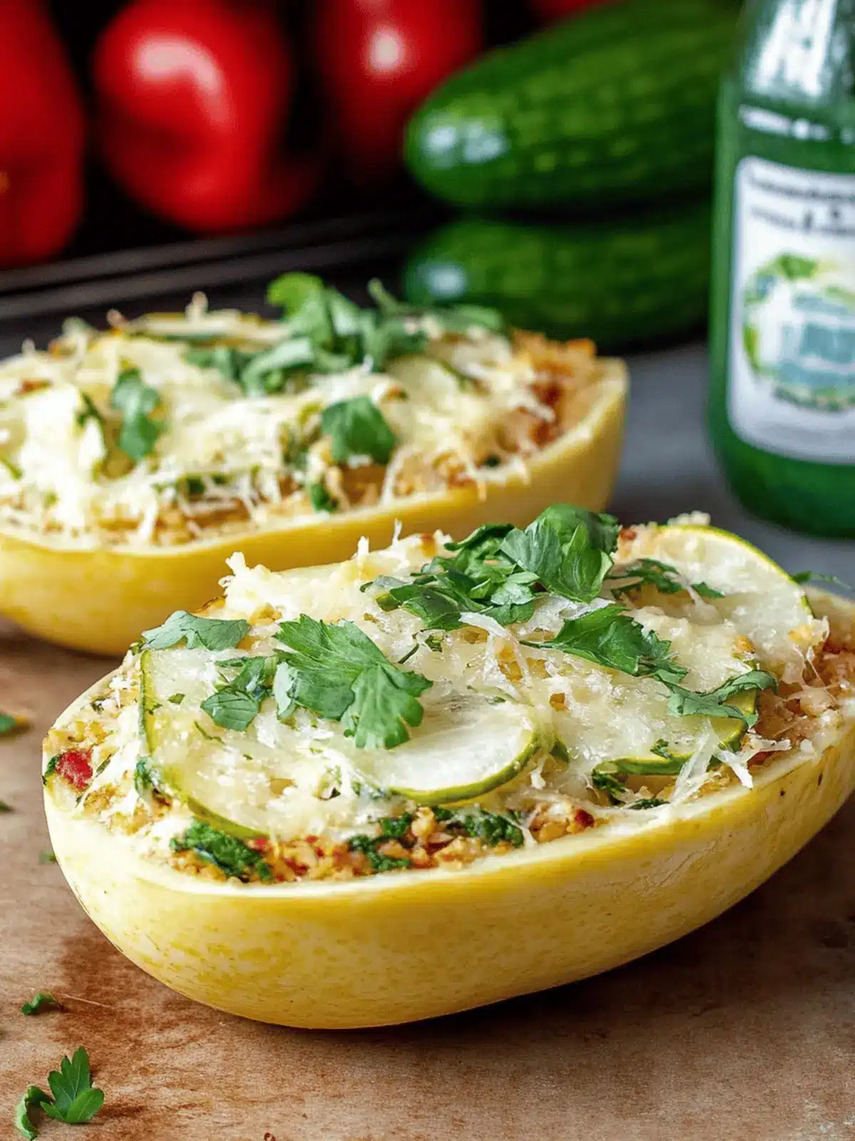 Mini Spaghetti-Kürbis Parm Schalen
