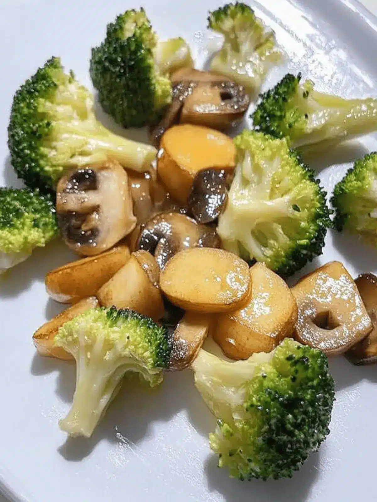 Brokkoli-Kartoffel-Pfanne mit Pilzen