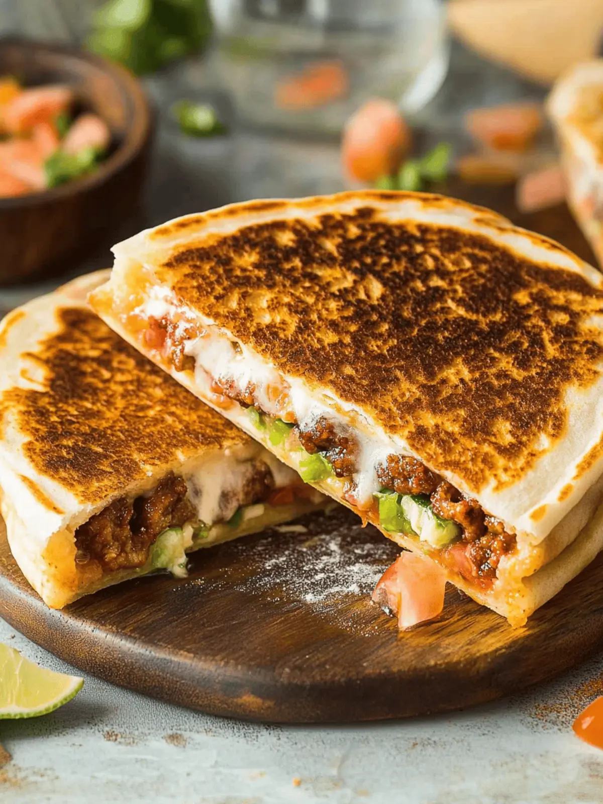 Hackfleisch Quesadillas Käse