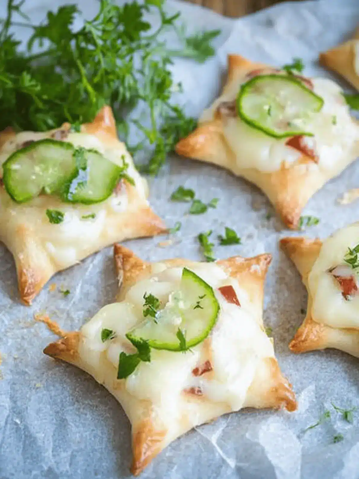 Flammkuchen-Sterne: Leckeres Fingerfood für Festivitäten 4 Flammkuchen-Sterne