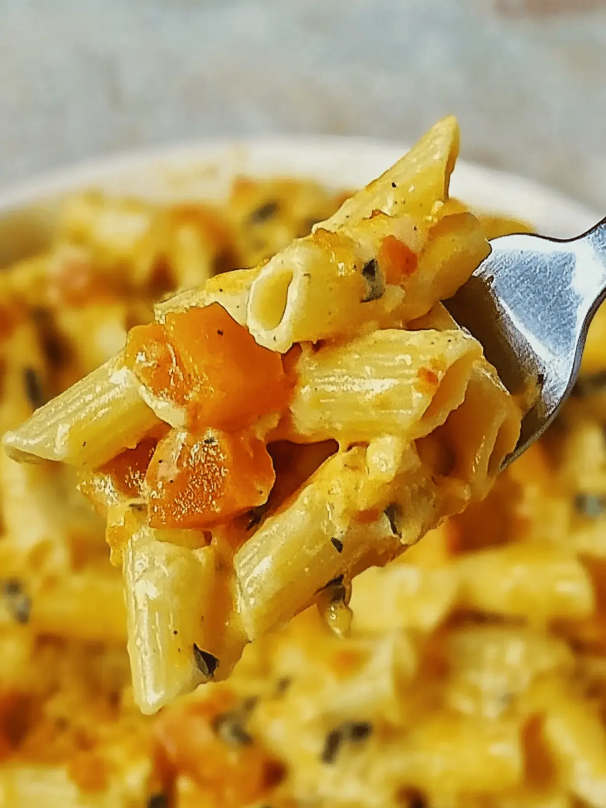 Pasta in Kürbissoße mit Burrata