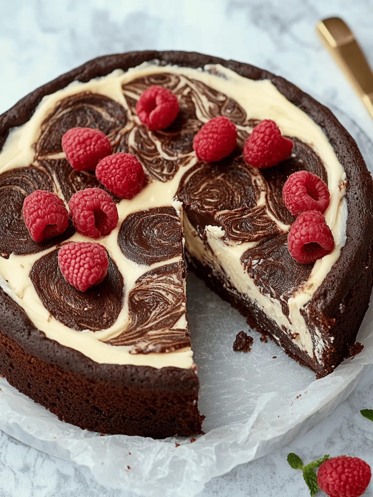 Brownie-Käsekuchen-Geburtstagstorte für Feinschmecker 4 Brownie-Käsekuchen-Geburtstagstorte