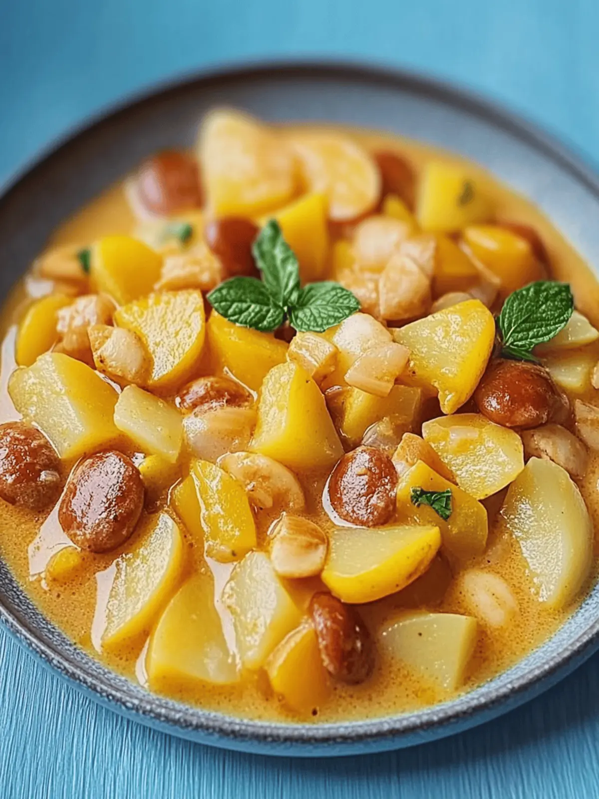 Kartoffelgulasch mit Würstchen
