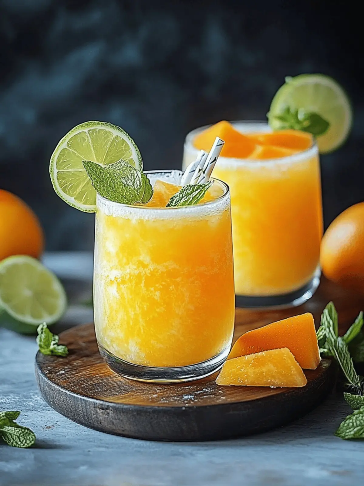 Mango Limetten Cocktail alkoholfrei für heiße Tage 4 Mango Limetten Cocktail alkoholfrei
