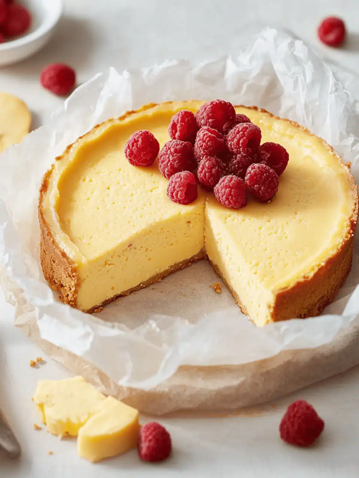 Cremiger Käsekuchen ohne Boden