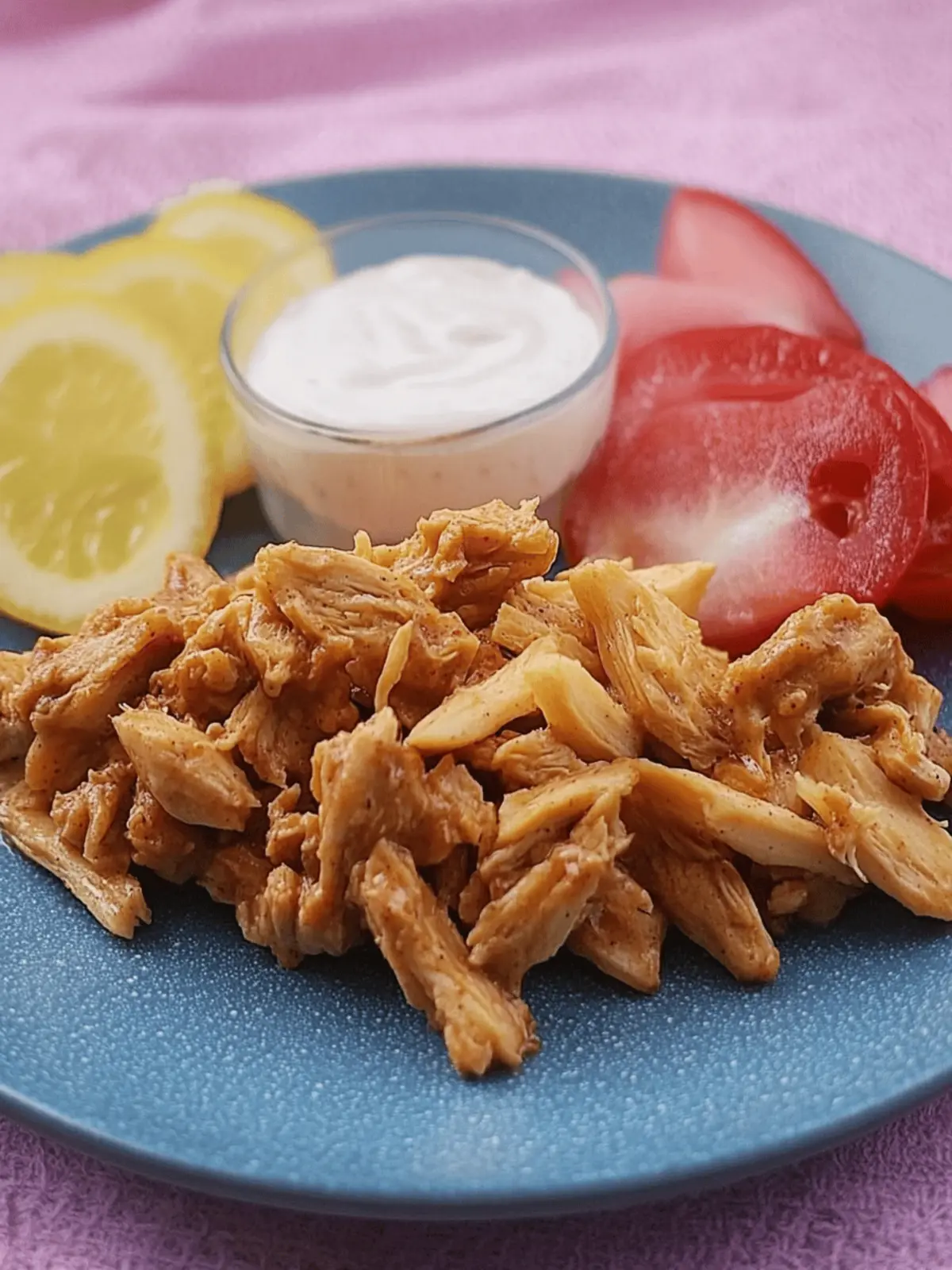 Einfaches Hähnchen-Gyros in cremiger Sauce 2 Simple chicken gyros in creamy sour cream sauce