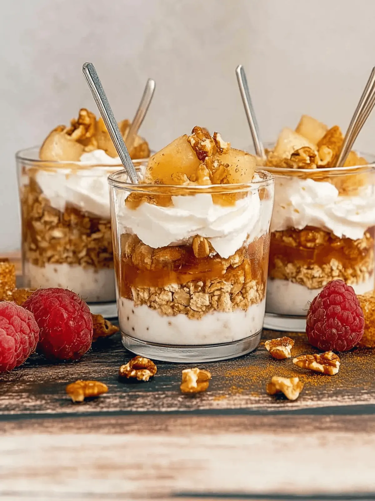 Bratapfel Karamell Schichtdessert für Herbstgenuss 3 Bratapfel Karamell Schichtdessert