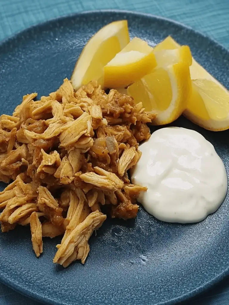 Simple chicken gyros in creamy sour cream sauce