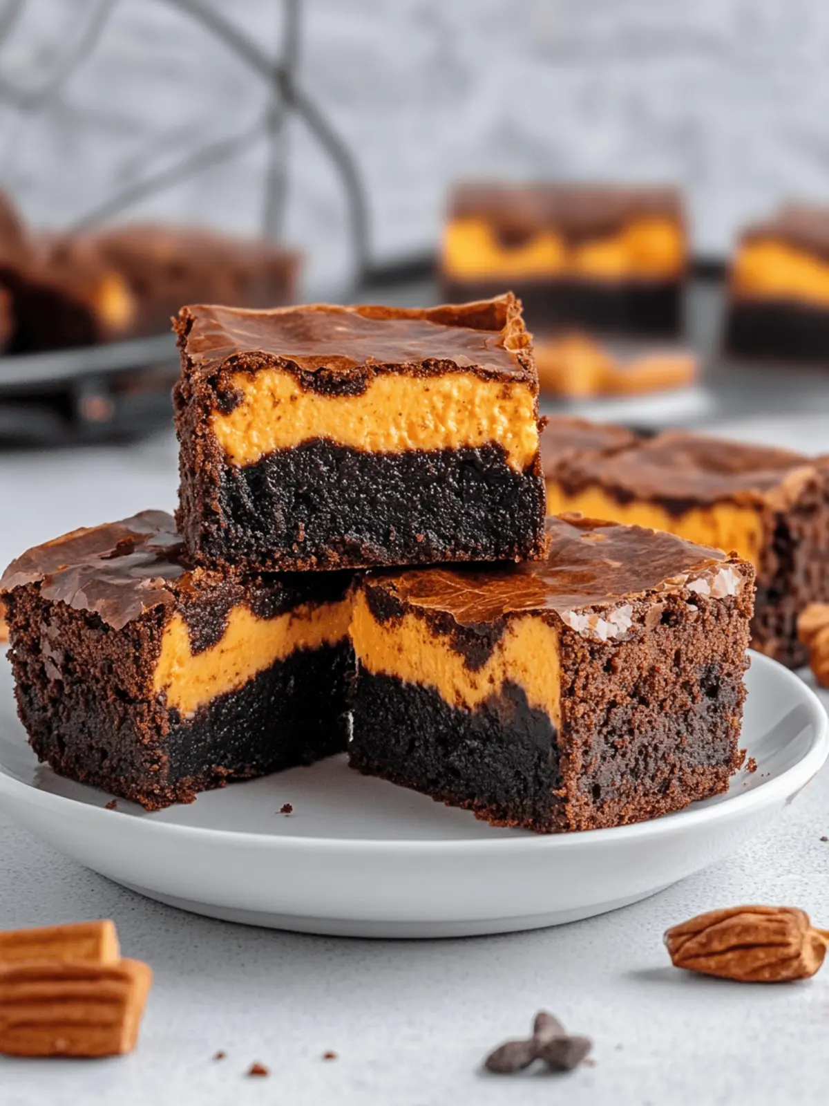 Kürbis Käsekuchen Brownies