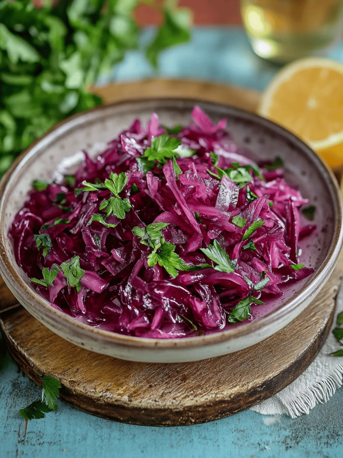 Omas einfacher Rotkohlsalat