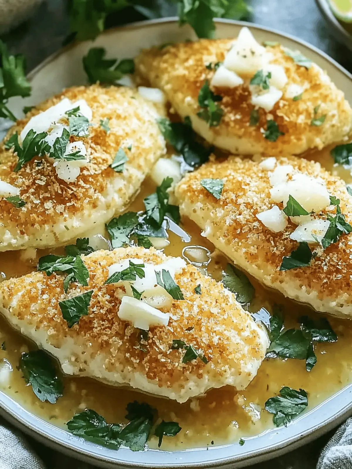 Crispy Parmesan Hähnchen mit Knoblauchsoße Rezept