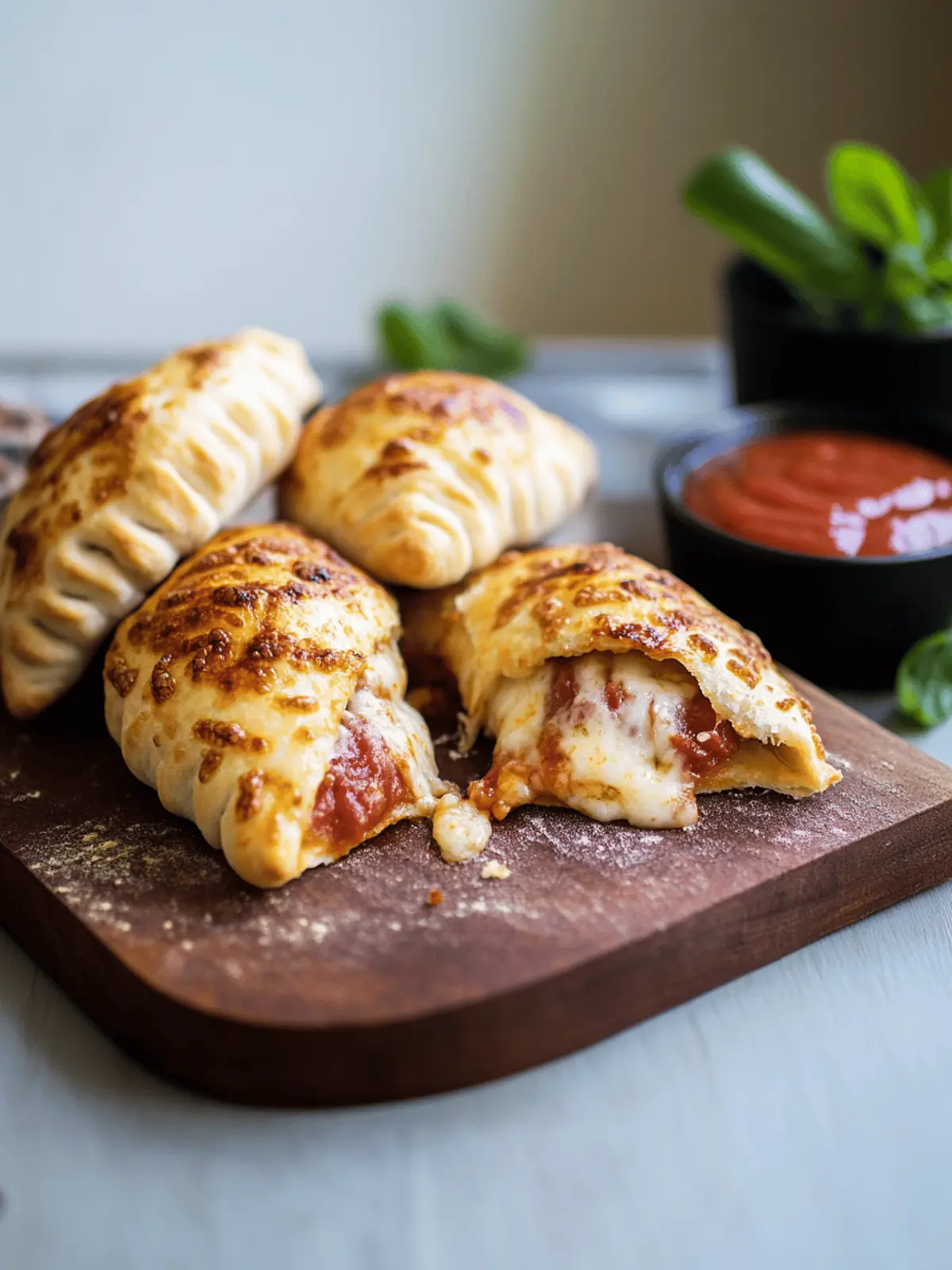 Crispy Calzone in der Heißluftfritteuse zubereiten