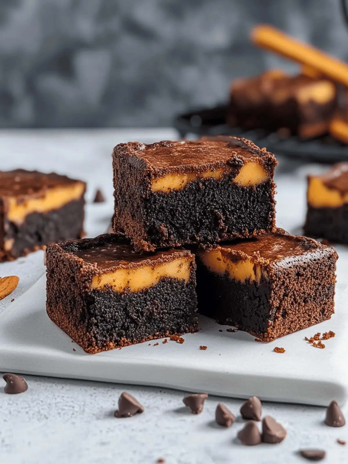 Kürbis Käsekuchen Brownies