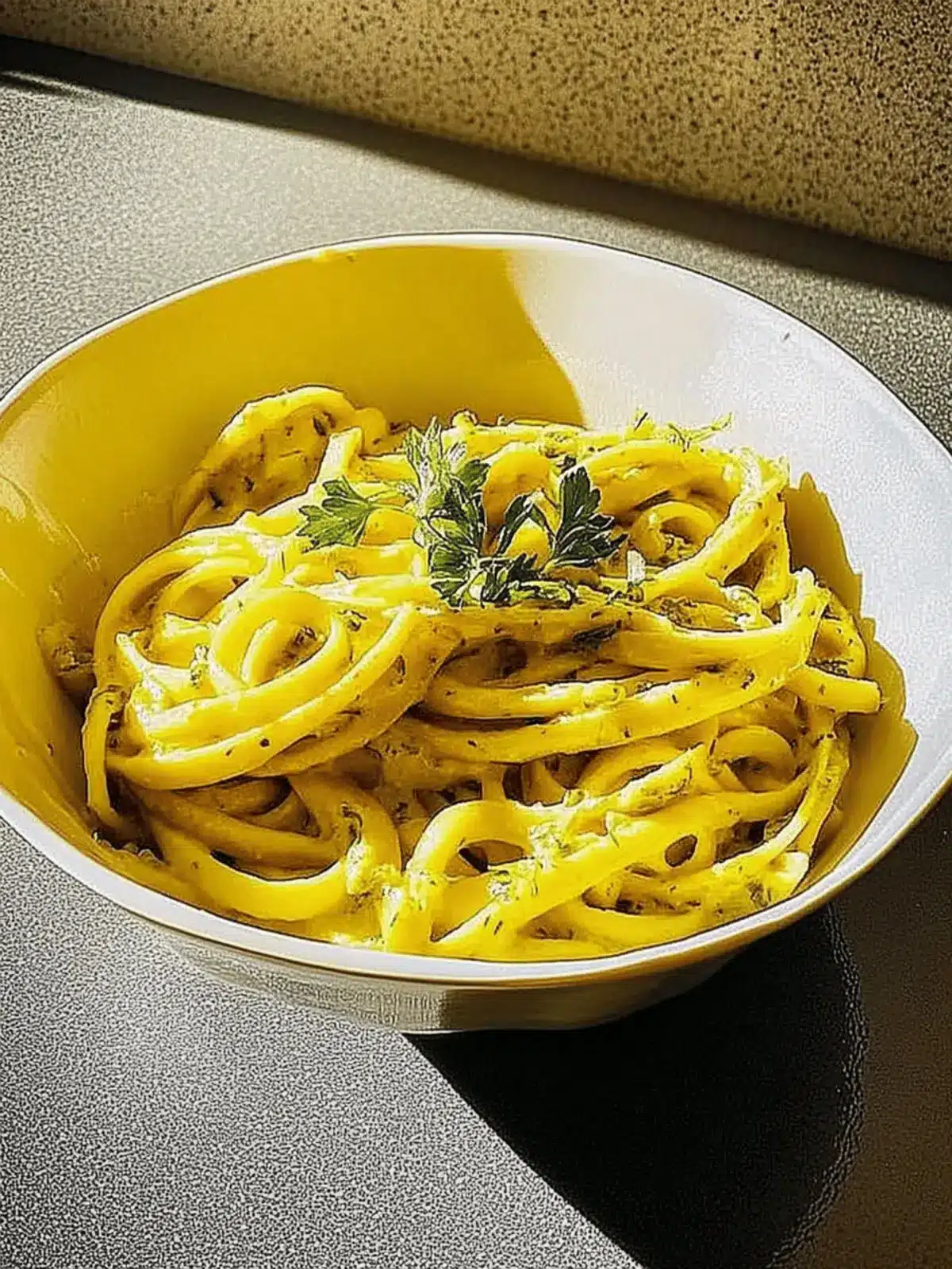 Cremige Kürbis Alfredo Pasta
