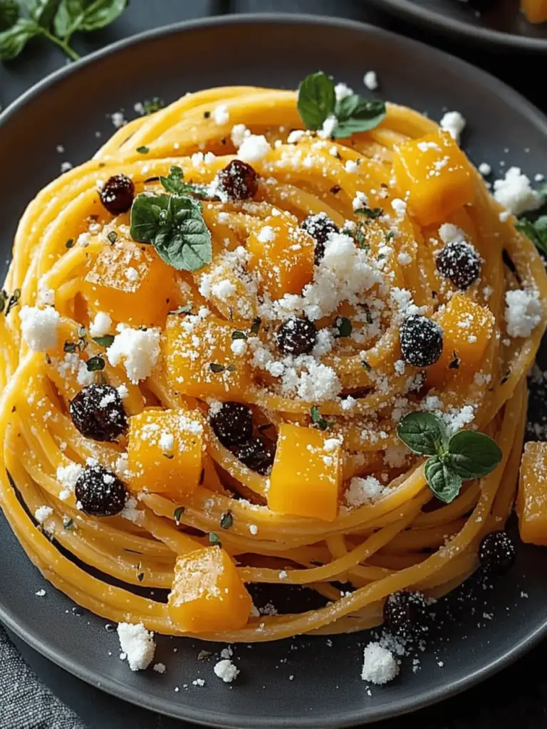 Kürbisnudeln mit Feta