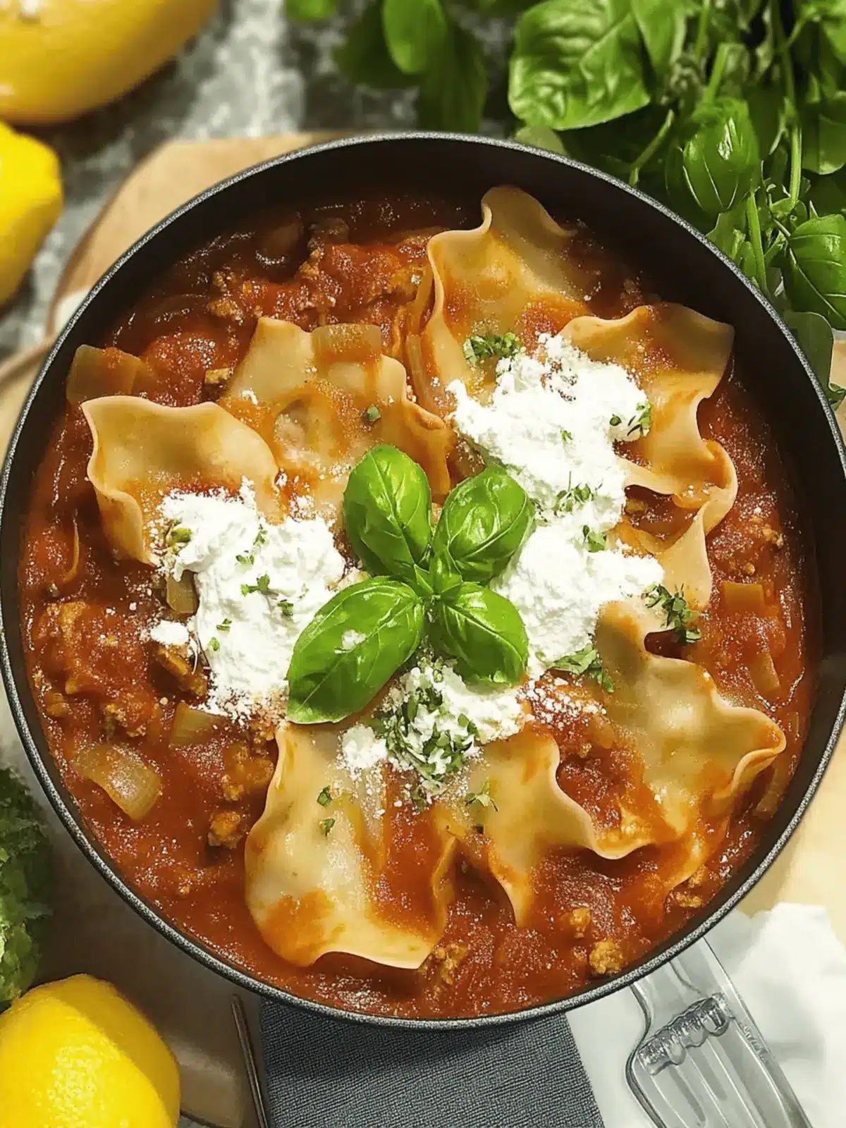 Schnelle Lasagnensuppe – Ein vegetarischer Genuss 2 Lasagnensuppe