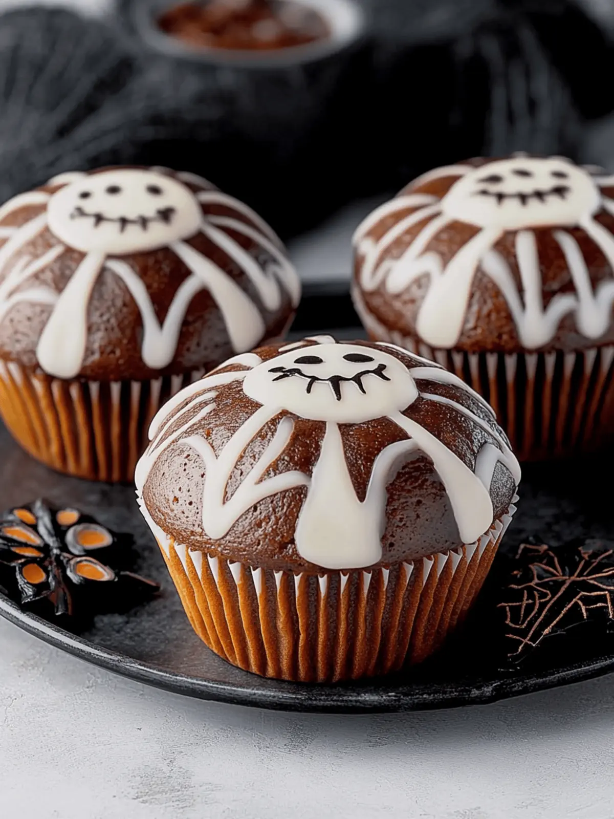 Saftige Halloween-Muffins mit oranger Glasur 2 Halloween-Muffin