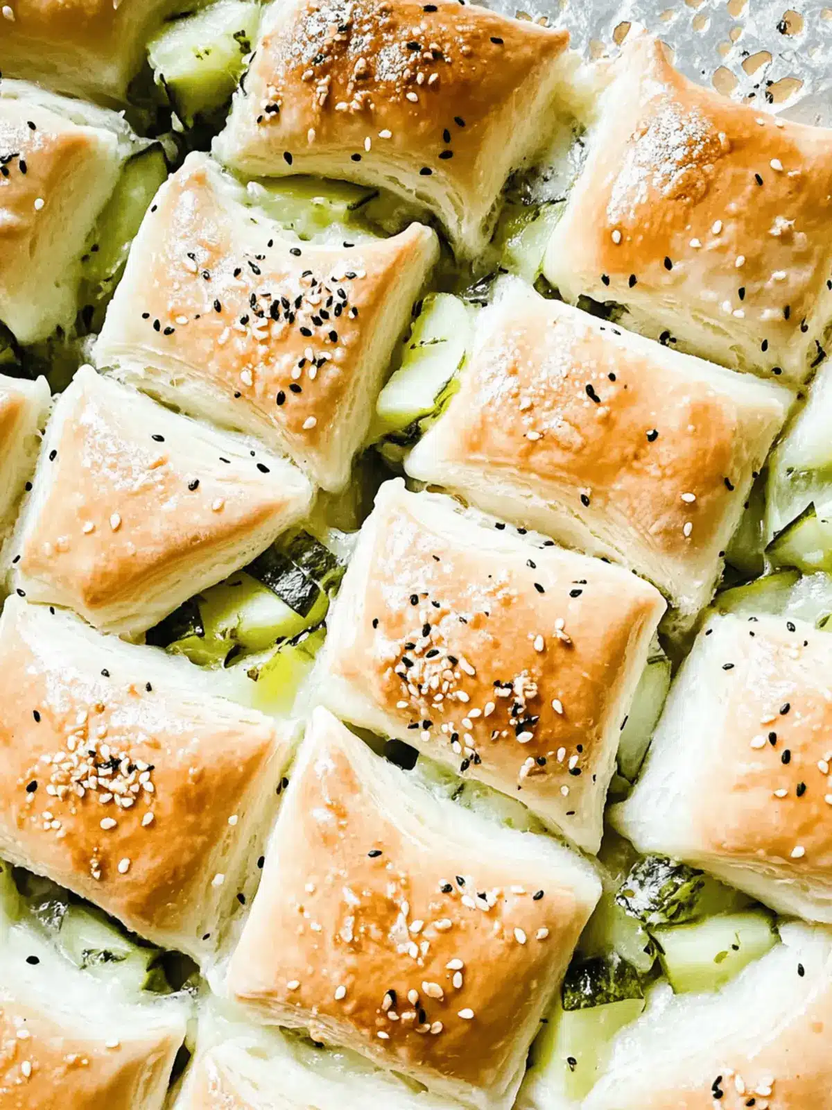 Puff pastry filled with ham and cheese