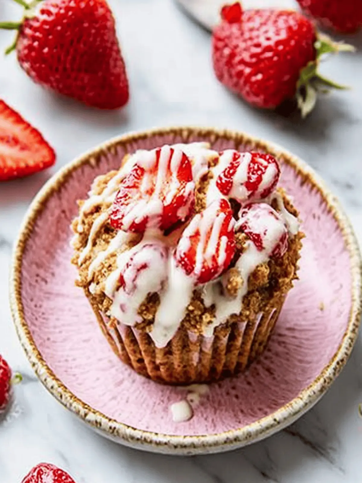 Vegan Doppel-Erdbeer-Muffins für fruchtigen Genuss 4 Vegan Doppel-Erdbeer-Muffins