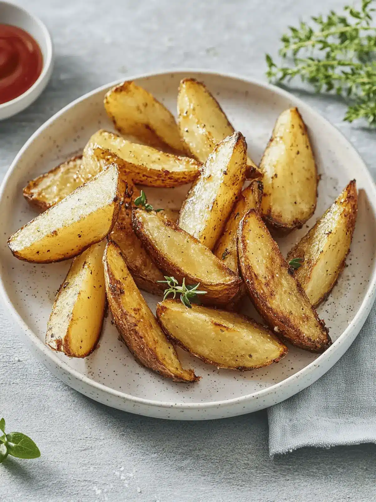 Knusprige Airfryer Kartoffelspalten