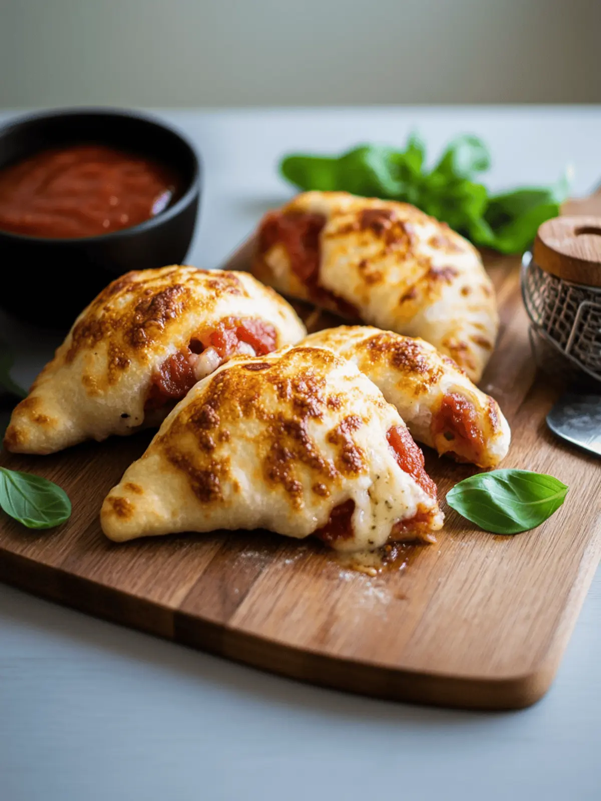 Crispy Calzone in der Heißluftfritteuse zubereiten
