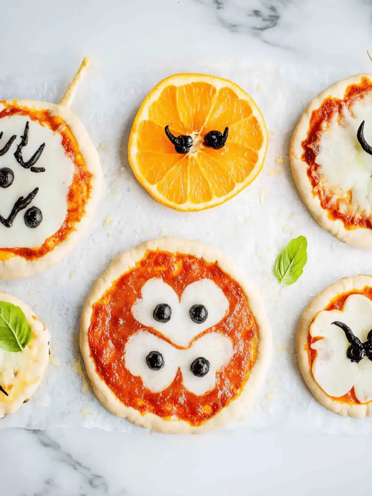 DIY Mini Halloween Pizzas