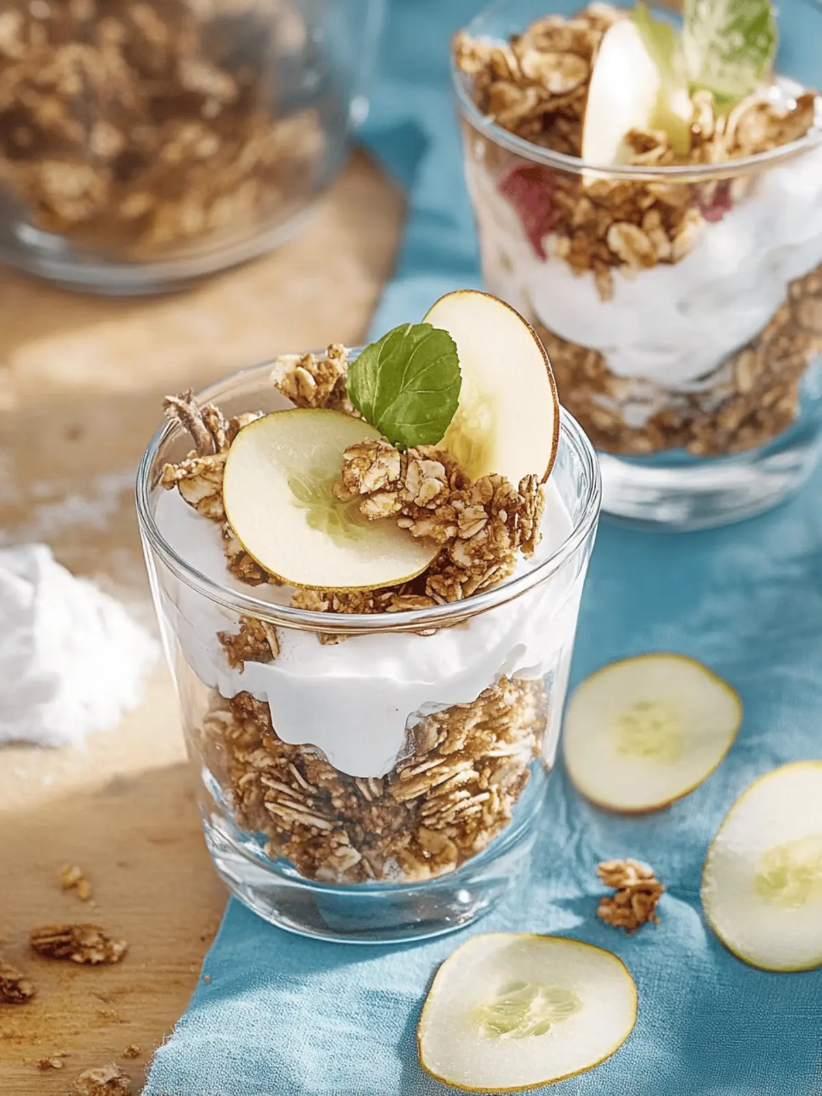 Zimt-Apfel-Joghurt-Schichtbecher
