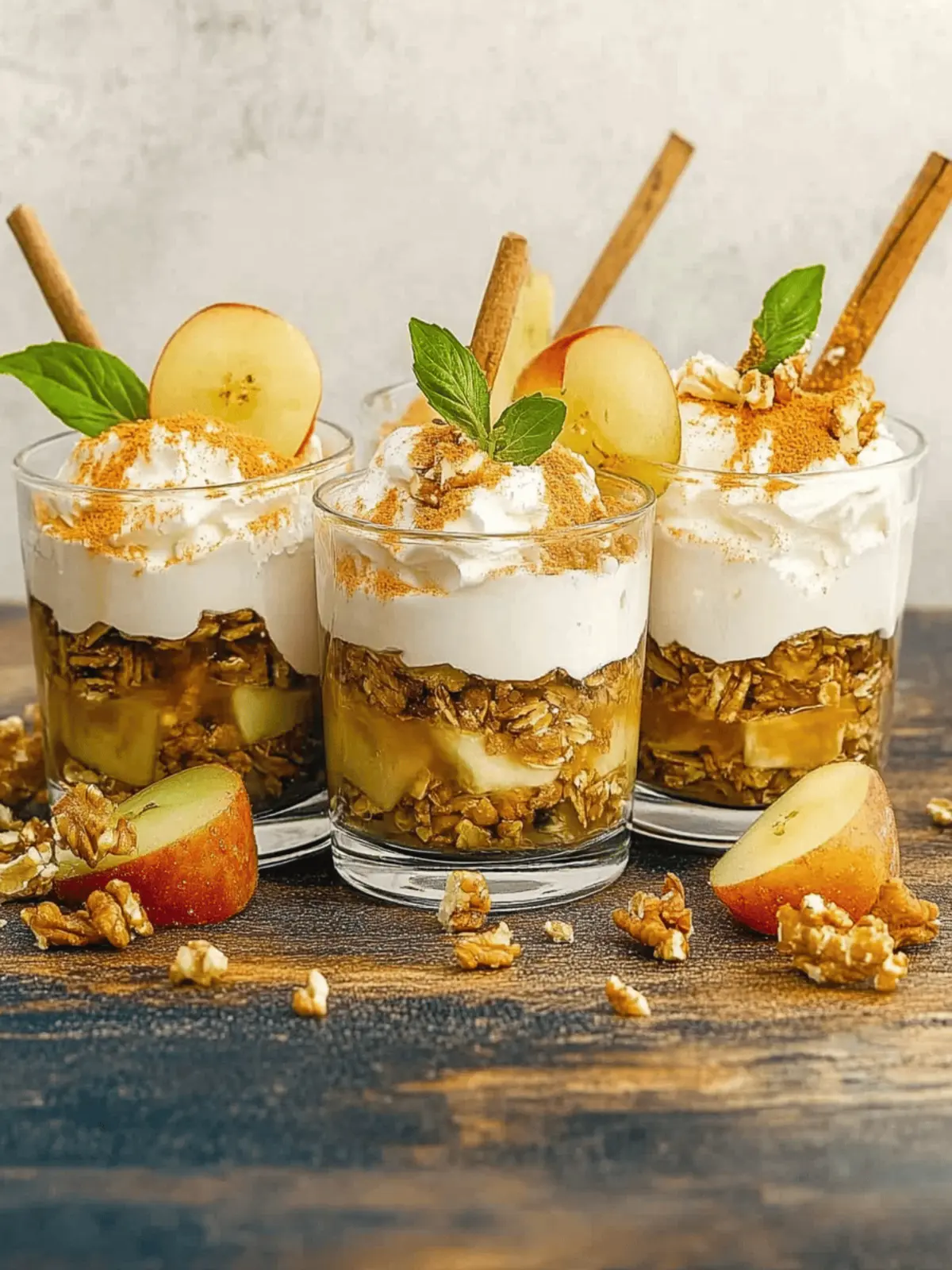 Bratapfel Karamell Schichtdessert für Herbstgenuss 4 Bratapfel Karamell Schichtdessert