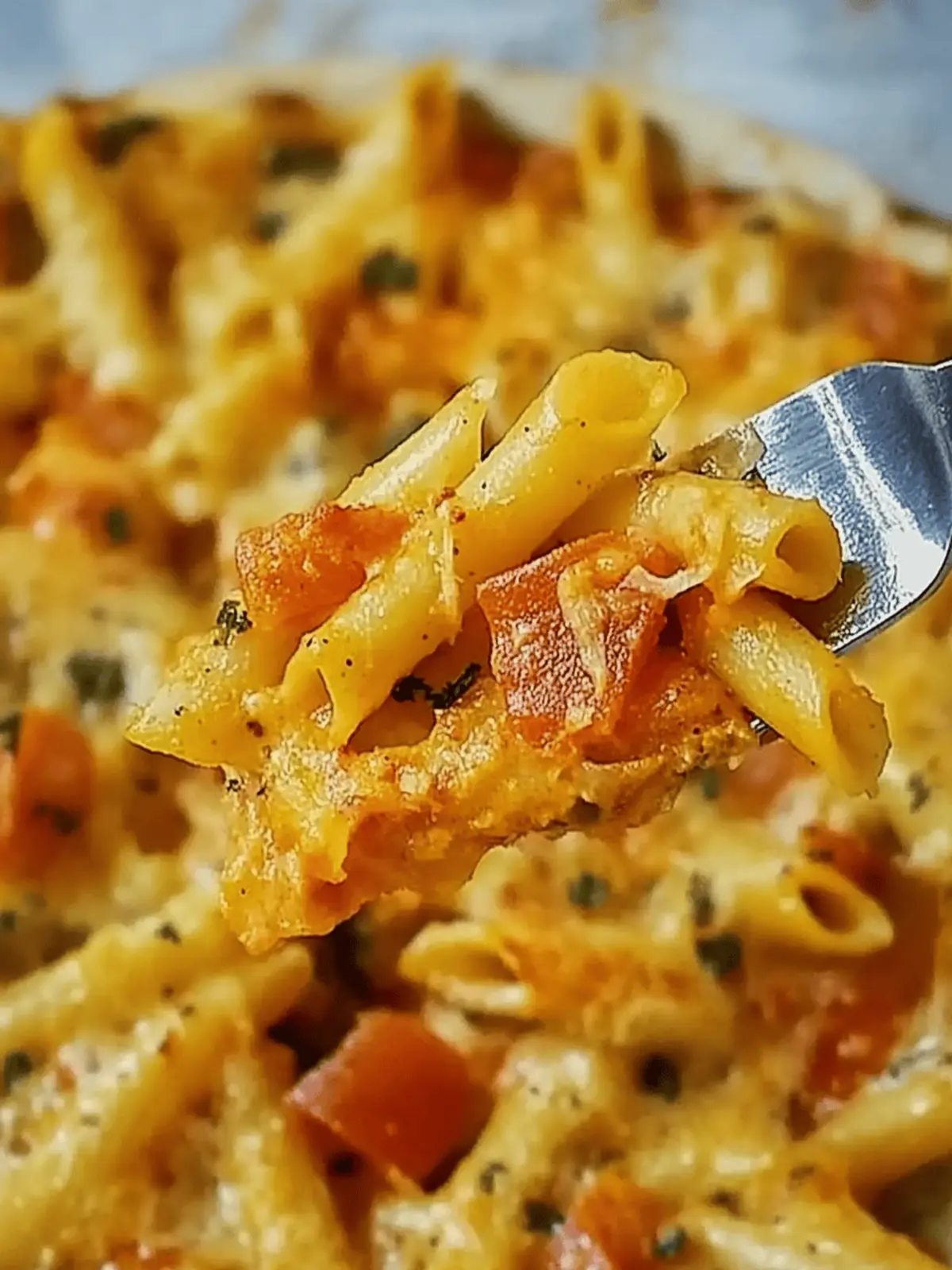 Pasta in Kürbissoße mit Burrata