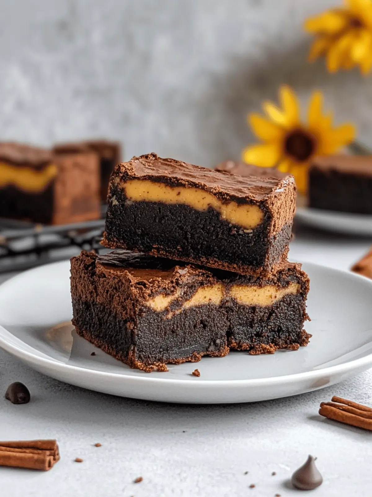 Kürbis Käsekuchen Brownies
