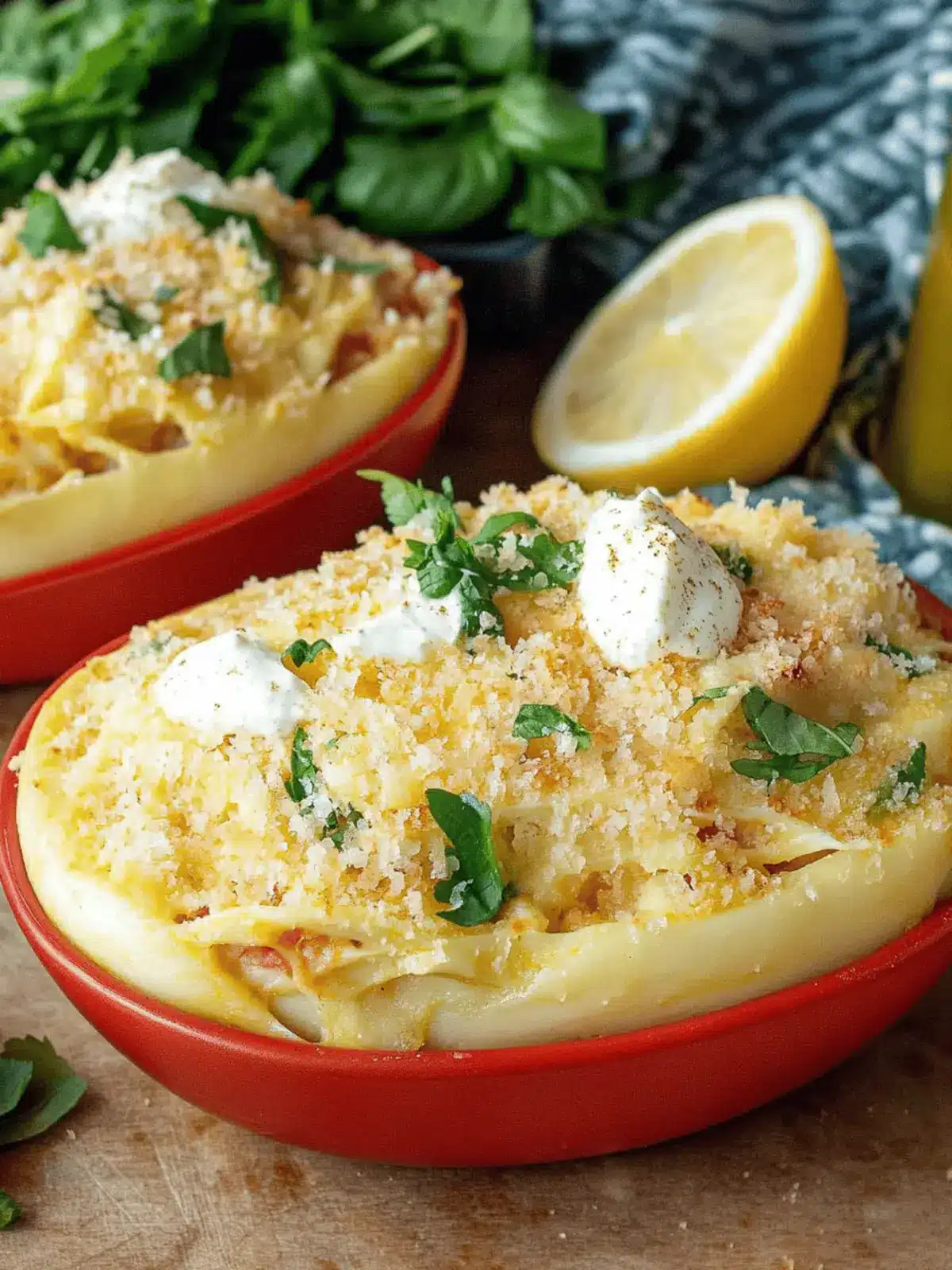 Mini Spaghetti-Kürbis Parm Schalen