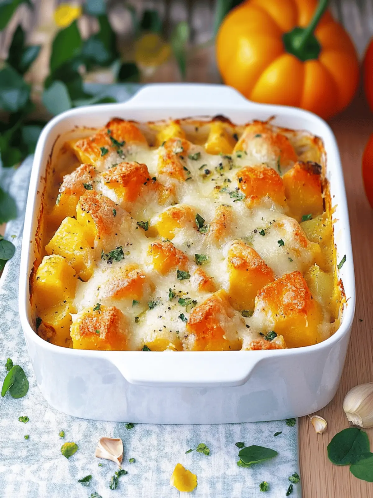 Cremiger Kürbis-Gnocchi-Auflauf