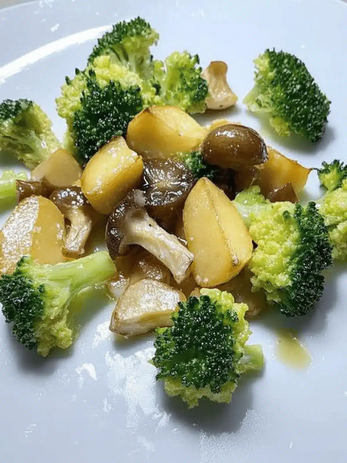 Brokkoli-Kartoffel-Pfanne mit Pilzen