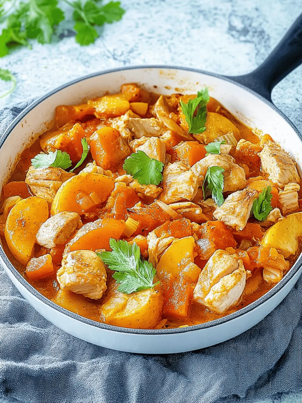 Kürbis Hähnchen Pfanne mit Reis