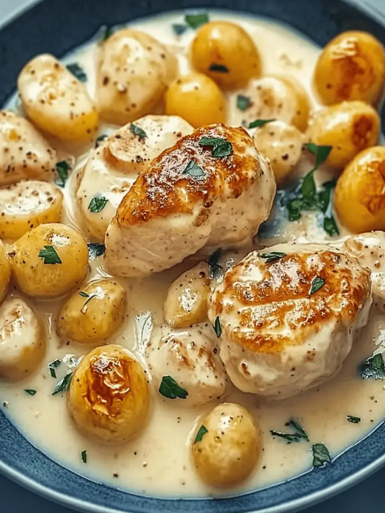 Asiago-Hühnchen mit Gnocchi