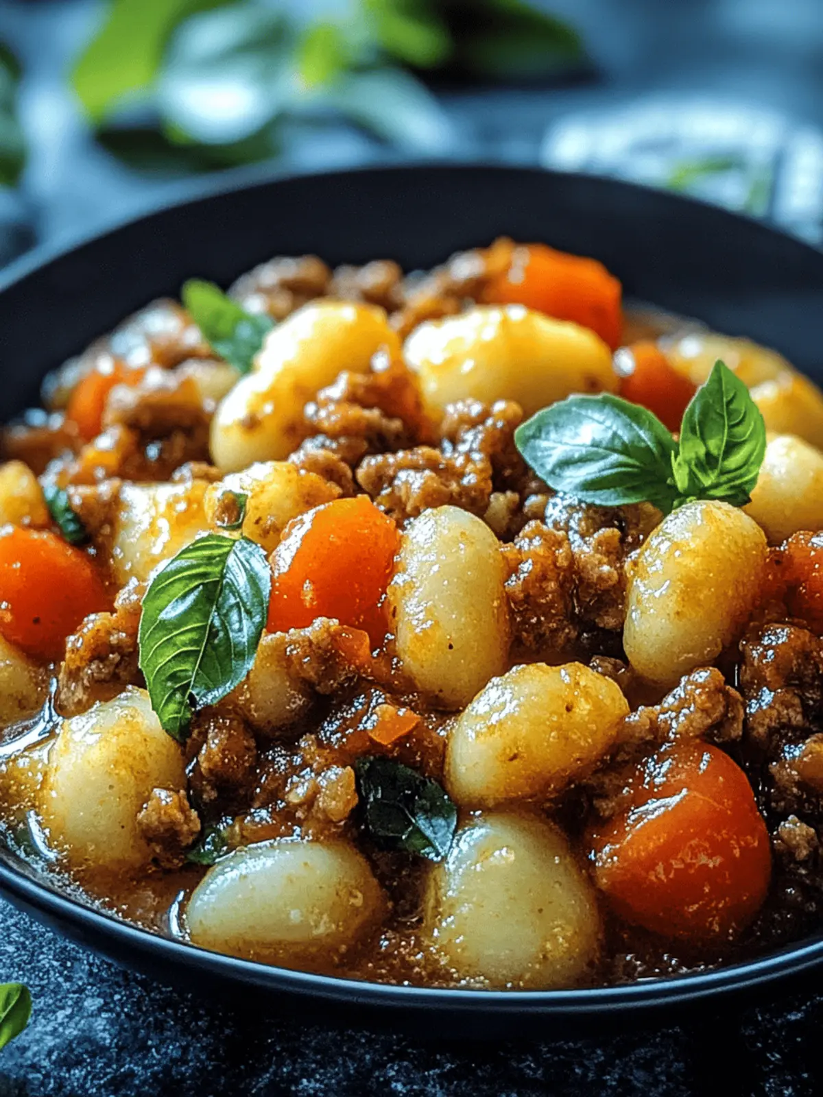 Gnocchi Pfanne mit Hackfleisch und Paprika geniessen 4 Gnocchi Pfanne
