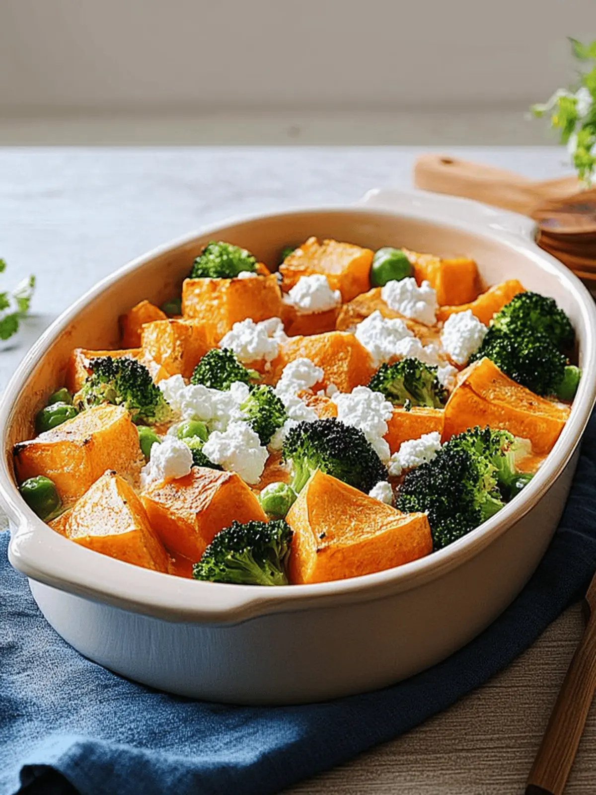 Süßkartoffel-Brokkoli-Auflauf mit Feta: Ein Genuss 3 Sweet potato broccoli casserole with feta