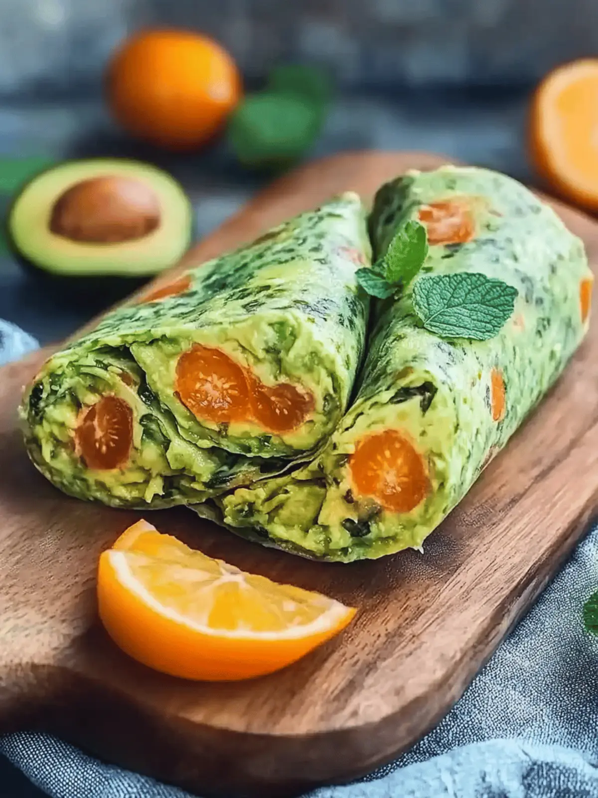 Gemüserolle Gefüllt mit Avocadocreme