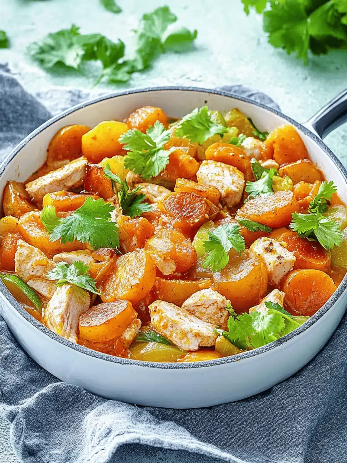 Kürbis Hähnchen Pfanne mit Reis für schnelle Wochenabende 3 Kürbis Hähnchen Pfanne mit Reis