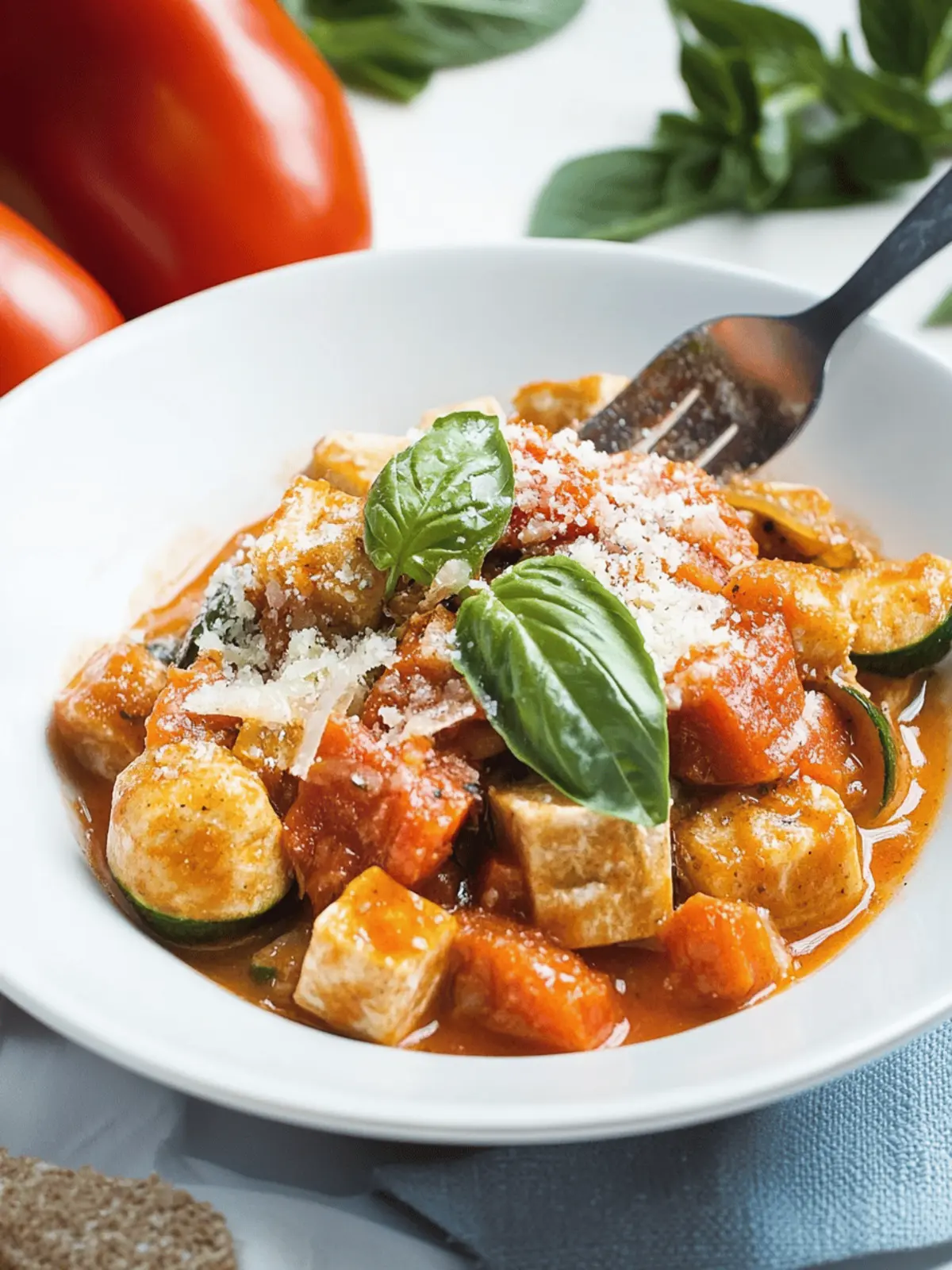 Sahnige Kokossauce mit würzigem Tofu 2 Creamy coconut sauce with spicy tofu