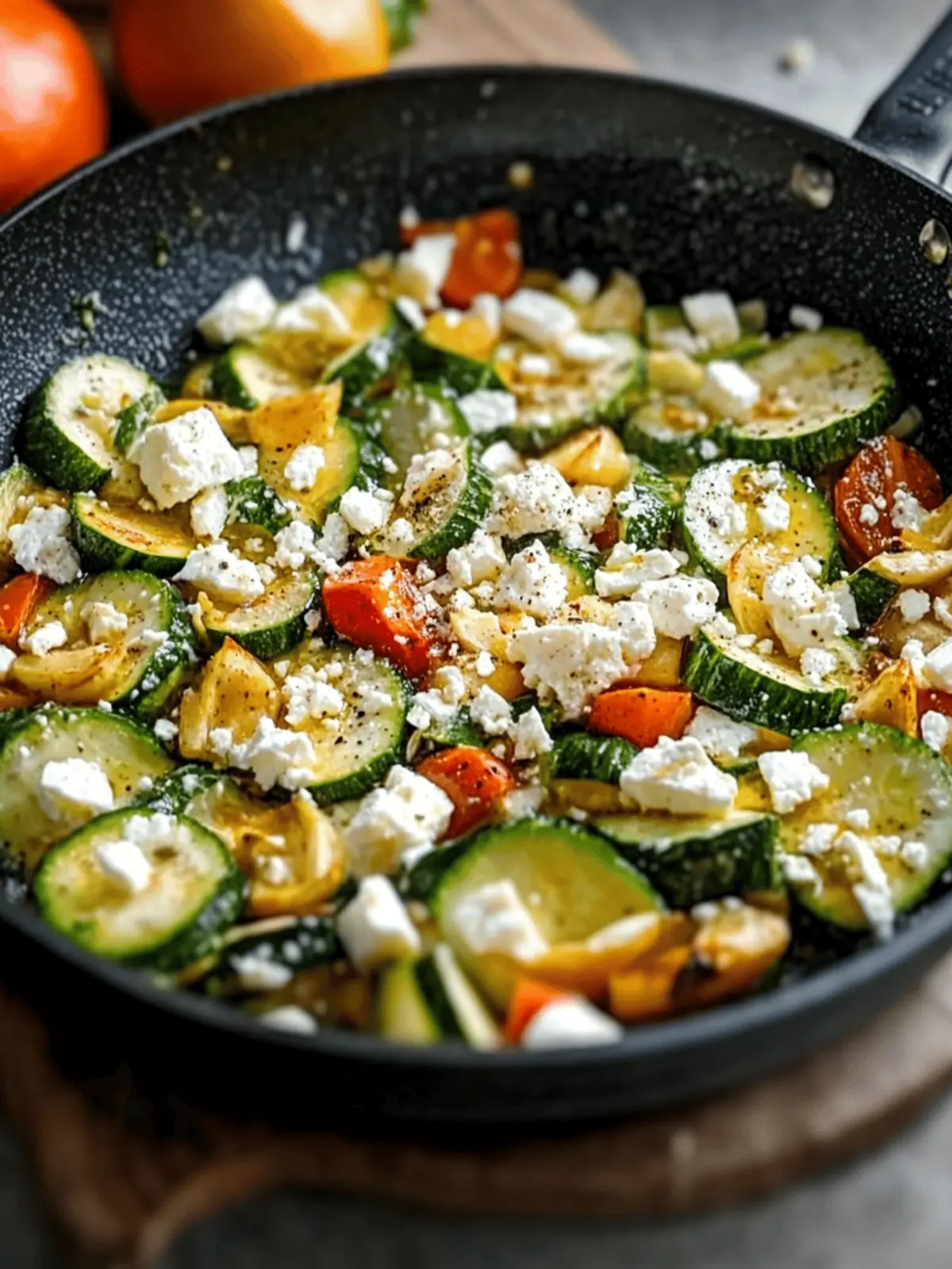 Gemüsepfanne mit Feta