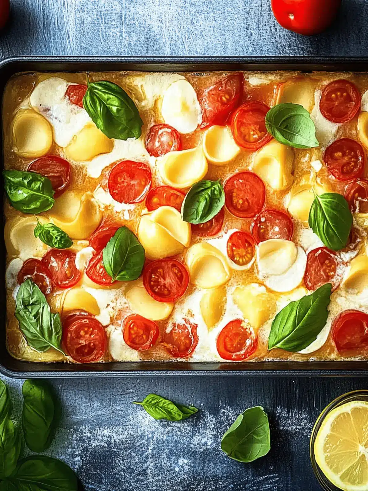 Tortellini-Auflauf mit Tomaten und Mozzarella 2 Tortellini casserole with tomatoes and mozzarella