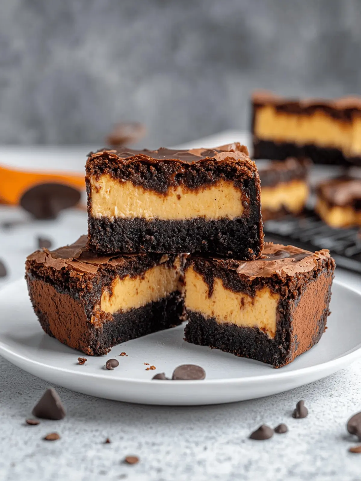 Kürbis Käsekuchen Brownies