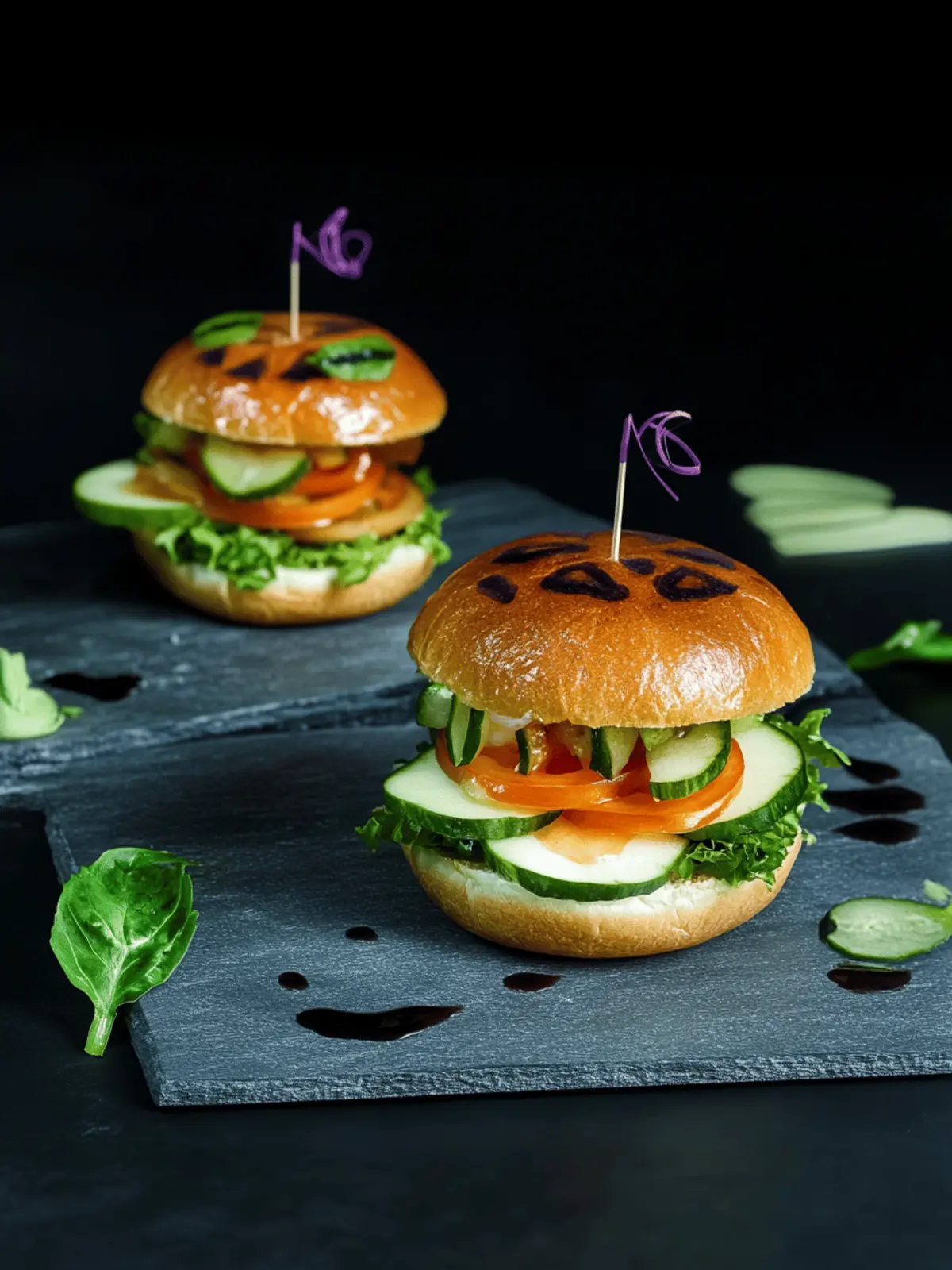 Kreative Halloween-Burger für gruselige Partys 2 Halloween-Burger