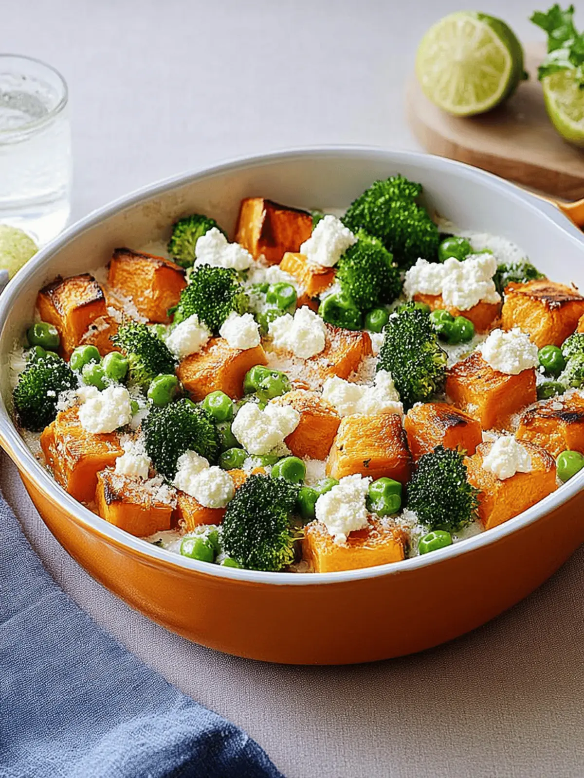 Süßkartoffel-Brokkoli-Auflauf mit Feta: Ein Genuss 4 Sweet potato broccoli casserole with feta